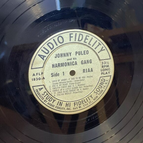 Johnny Puleo And His Harmonica Gang (Vinyl, 1957) Audio Fidelity AFLP 1830 VG+ - Picture 8 of 10
